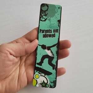 Y2K Skater Boy Scholastic Tab Bookmark Parents Not Allowed Skateboard 90s grunge